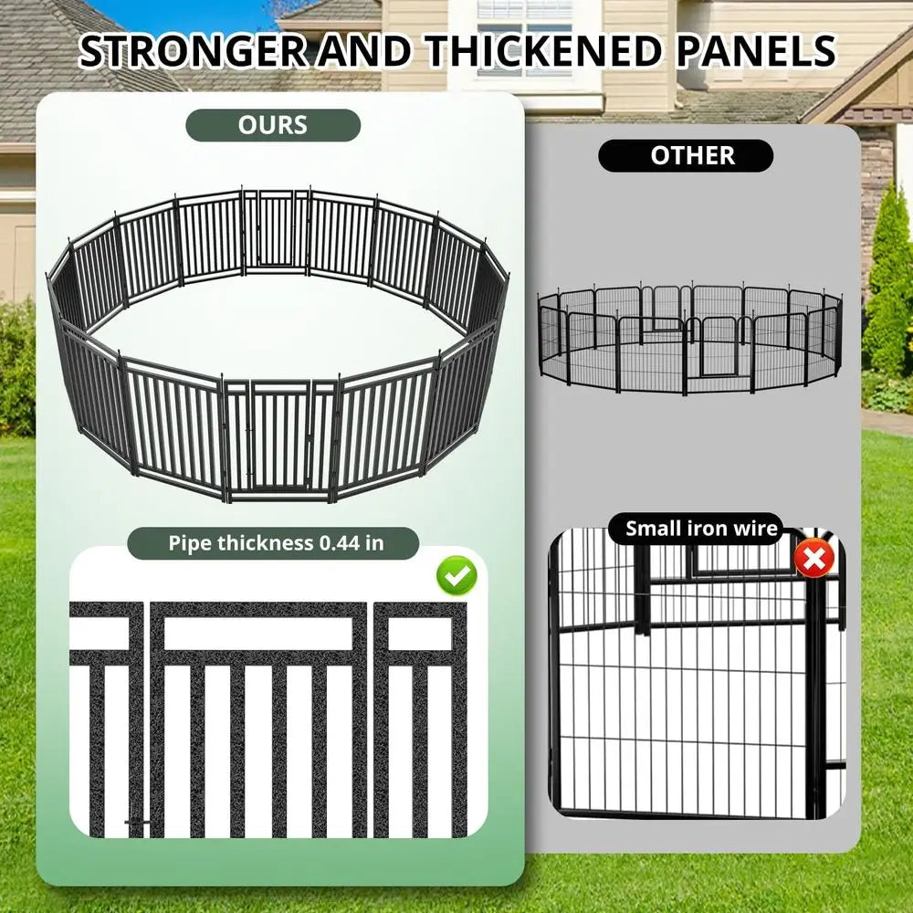 Portable Metal Dog Playpen for Indoor Outdoor and Camping Use
