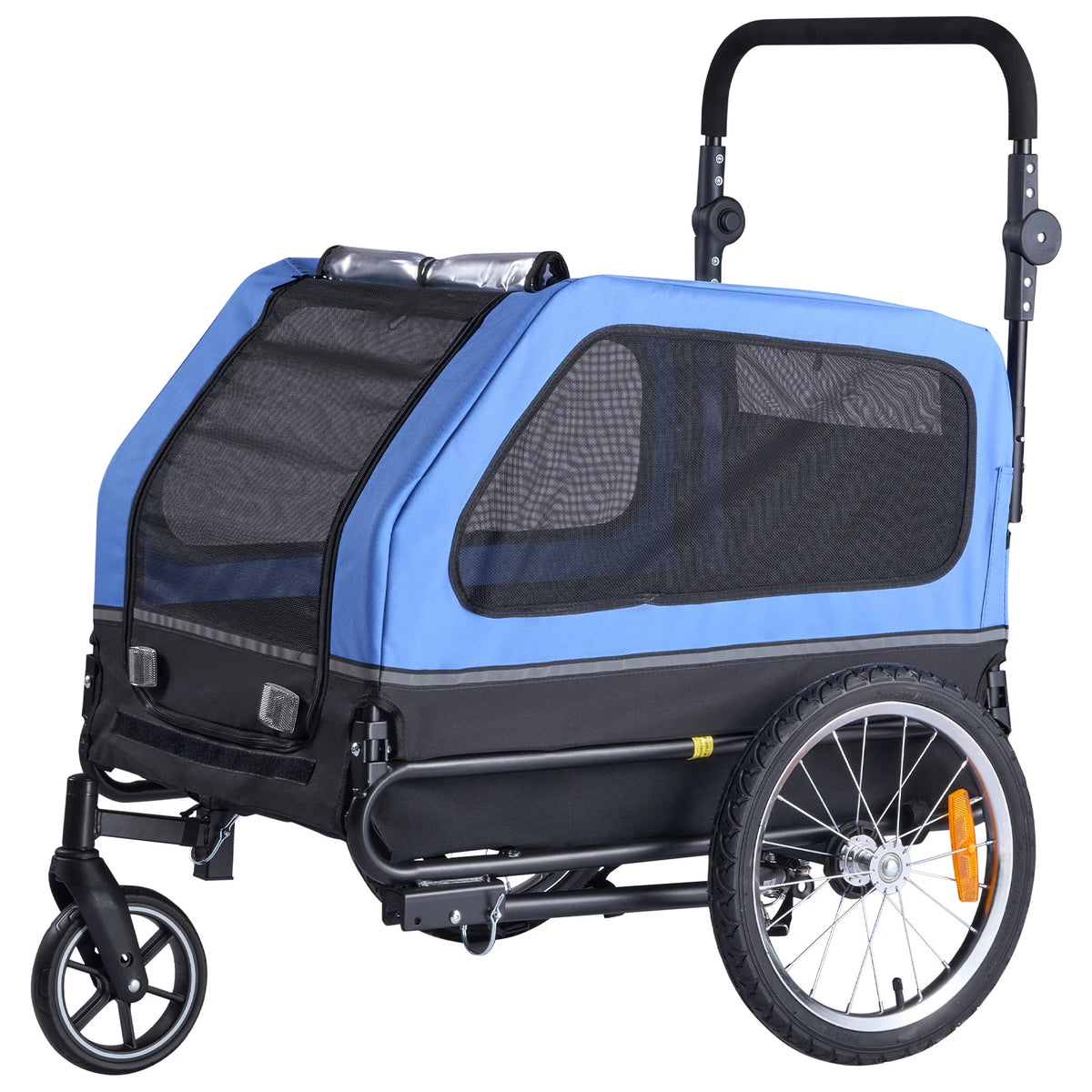 SucceBuy Dog Bike Trailer and Pet Stroller Carrier for All Breeds