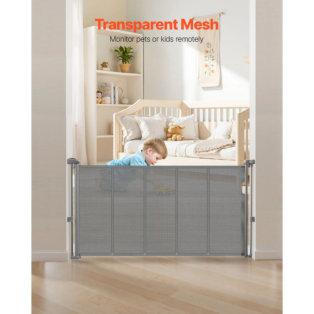 SucceBuy Retractable Safety Gate Mesh Barrier For Kids And Pets