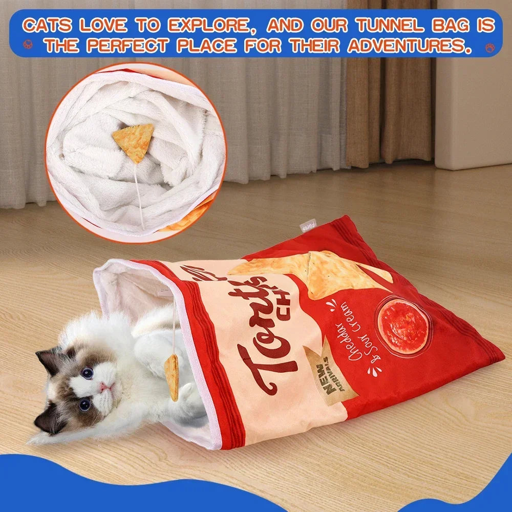 Collapsible Cloth Cat Tunnel Interactive Pet Digging Toy