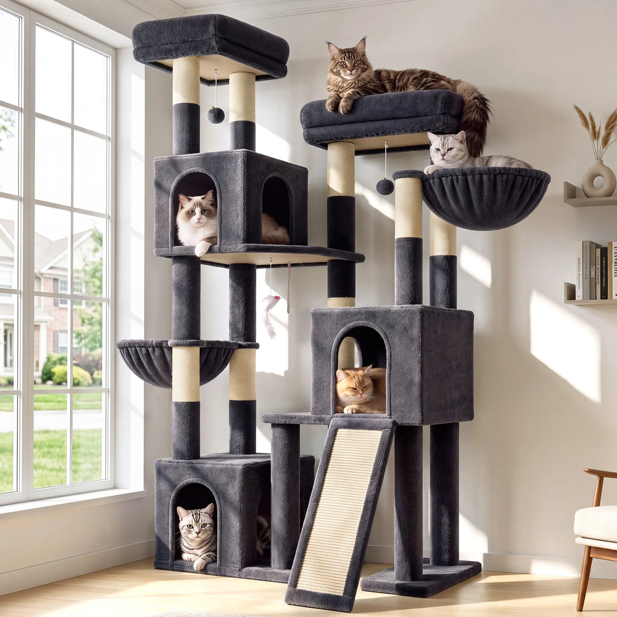 Globlazer Multi Level Cat Scratching Tower With Sisal Posts