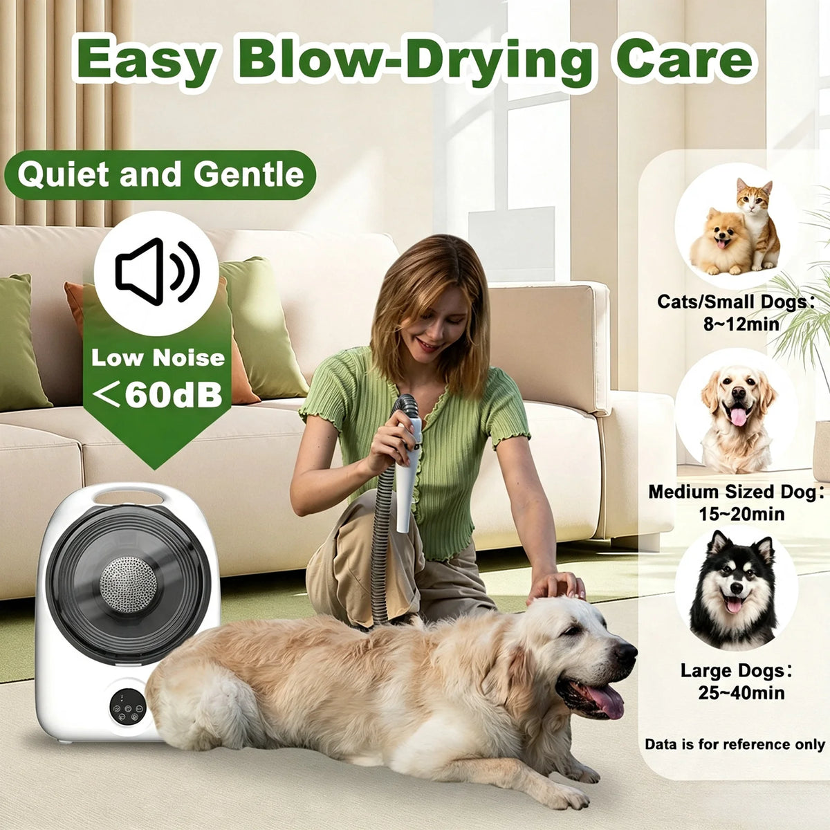 Professional Five In One Pet Grooming Vacuum Dryer Kit