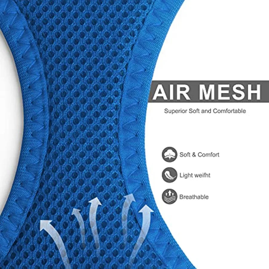 Breathable Soft Mesh Dog Harness With Adjustable Leash