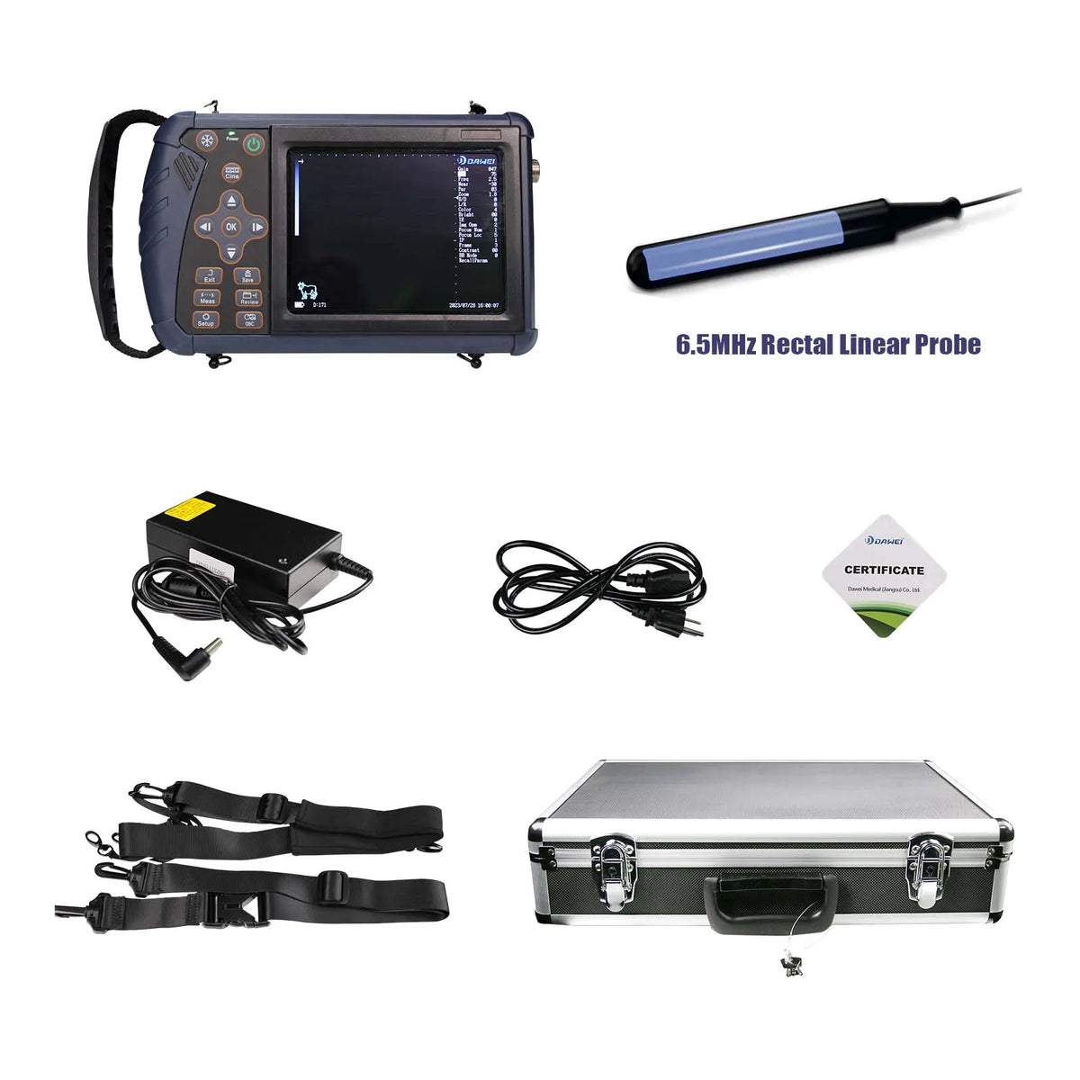 DAWEI Portable Veterinary Ultrasound Scanner For Livestock Pregnancy Testing