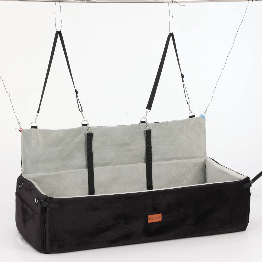 DOMIPET Extra Large Dog Car Seat Travel Bed With Cushion