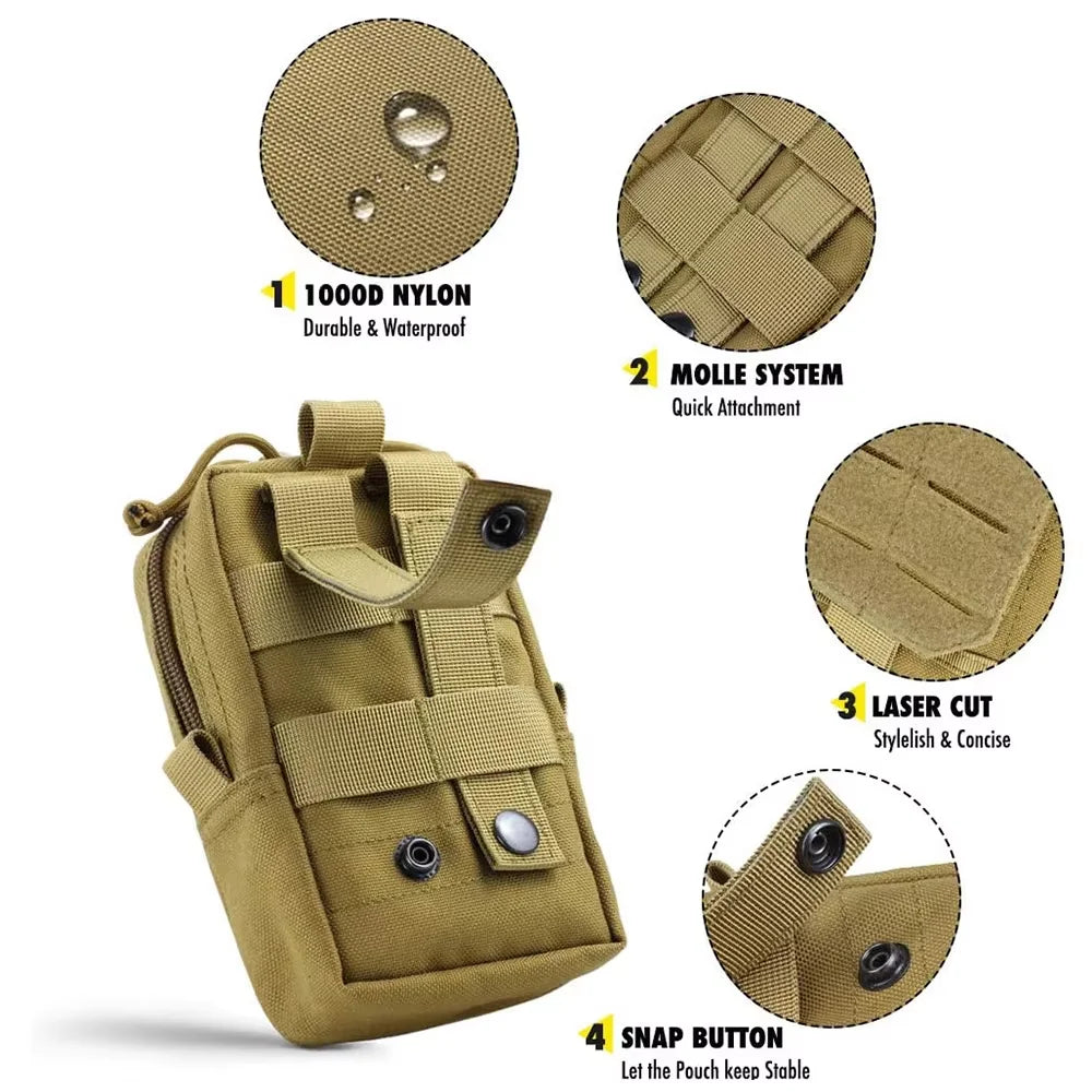 Petavel Nylon Tactical Dog Molle Pouches Harness Set