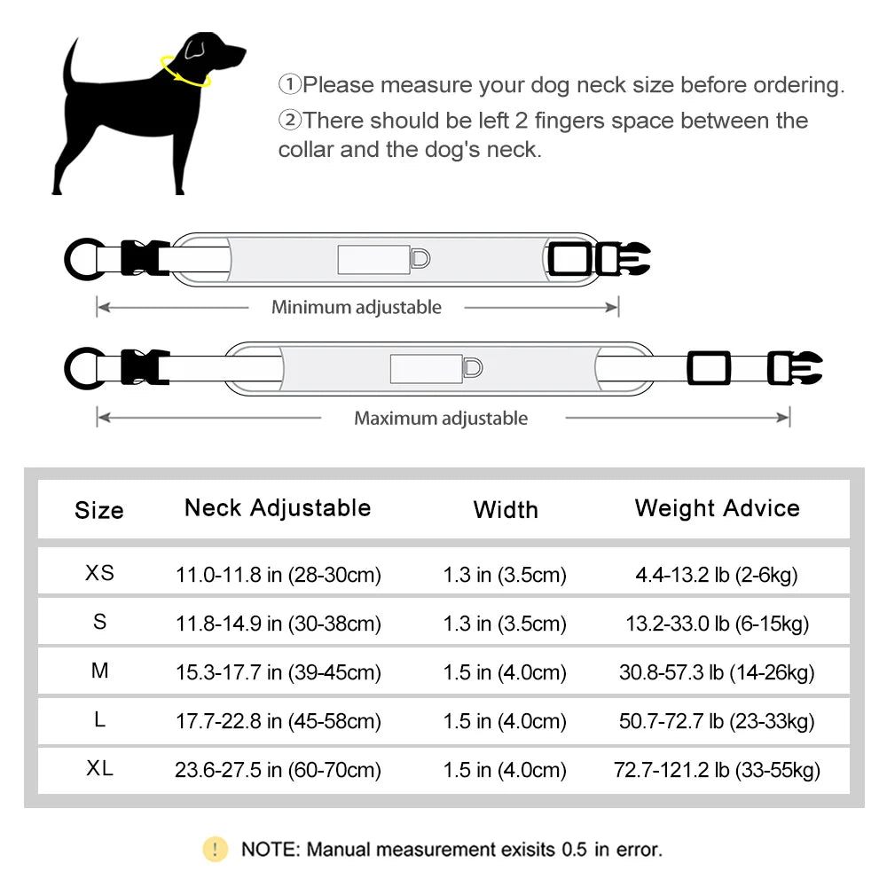 Personalized Breathable Mesh Dog Collar Reflective Free Engraving