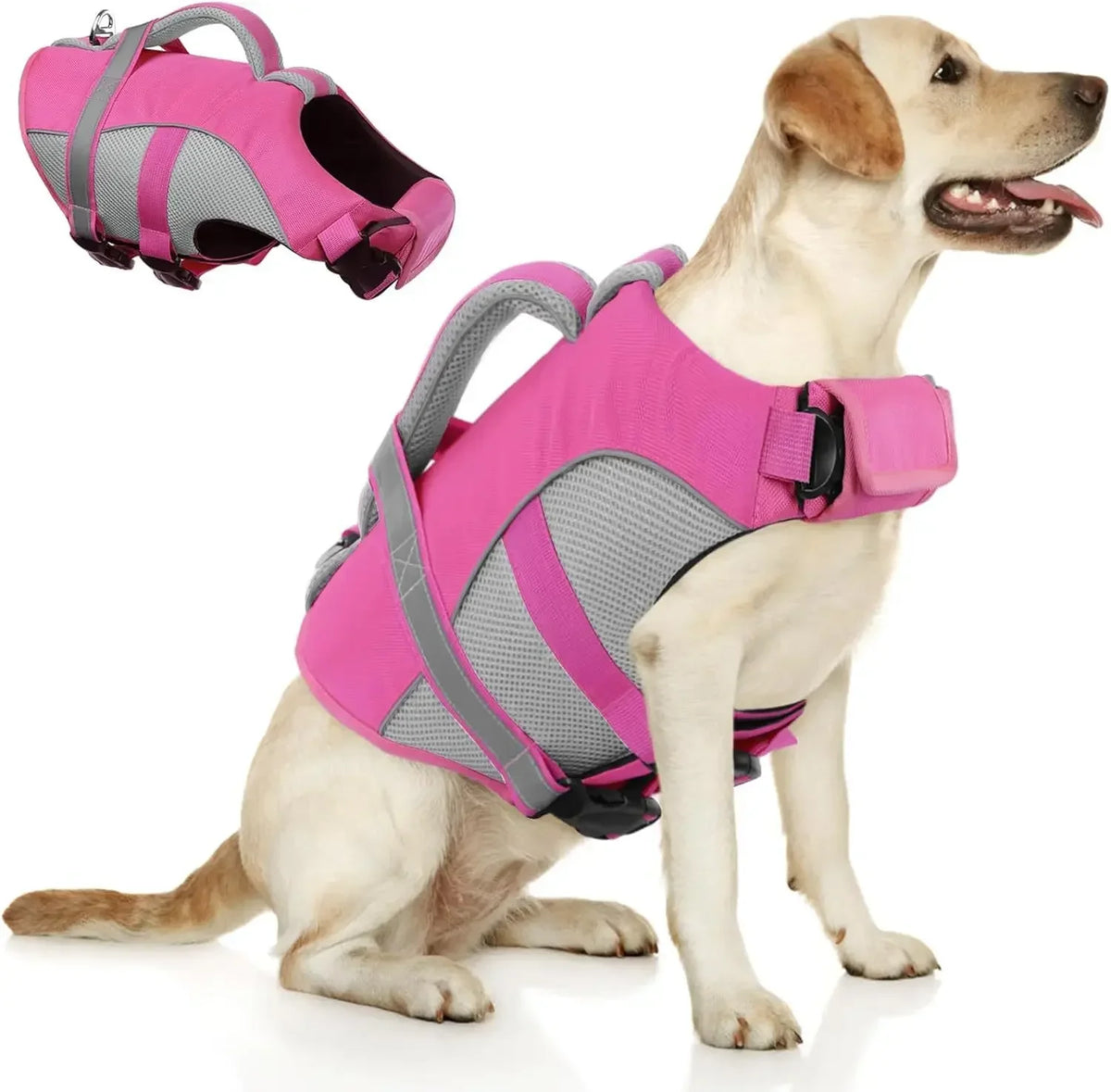 Durable Mesh Dog Life Jacket With Ergonomic Rescue Handle