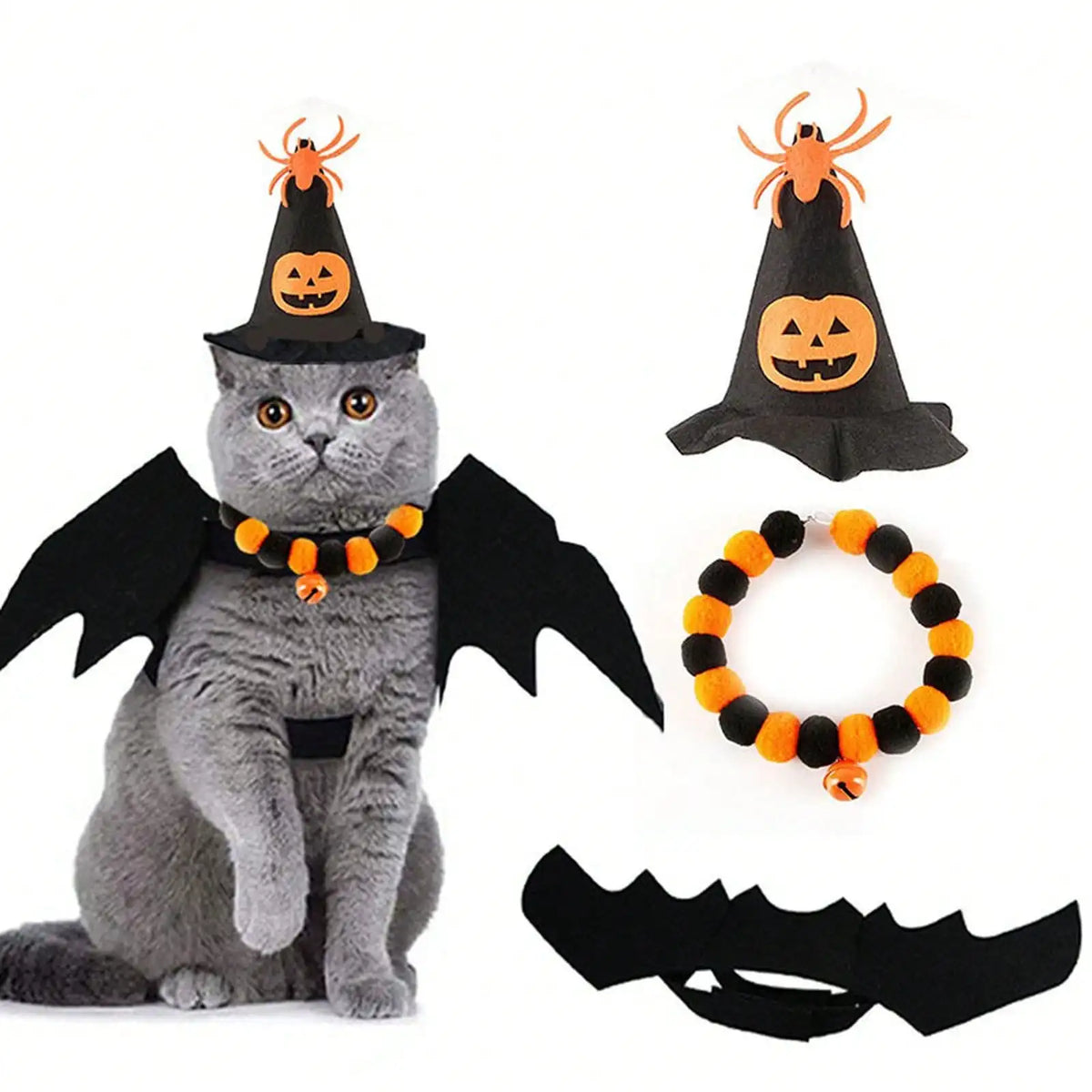 Premium Halloween Pet Costume And Accessory Set For Dogs