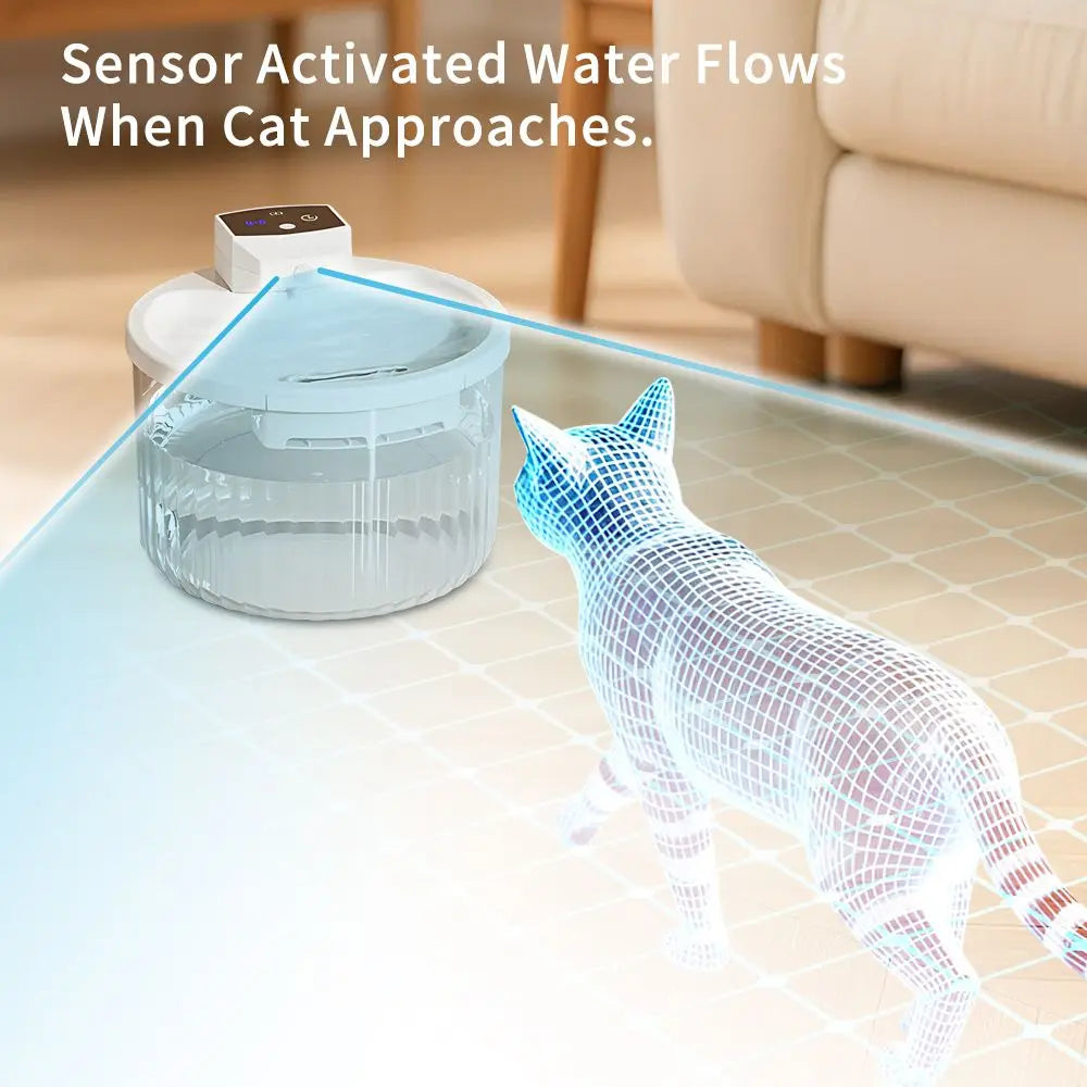 Automatic Rechargeable Cat Water Dispenser Featuring Ultra Quiet Pump