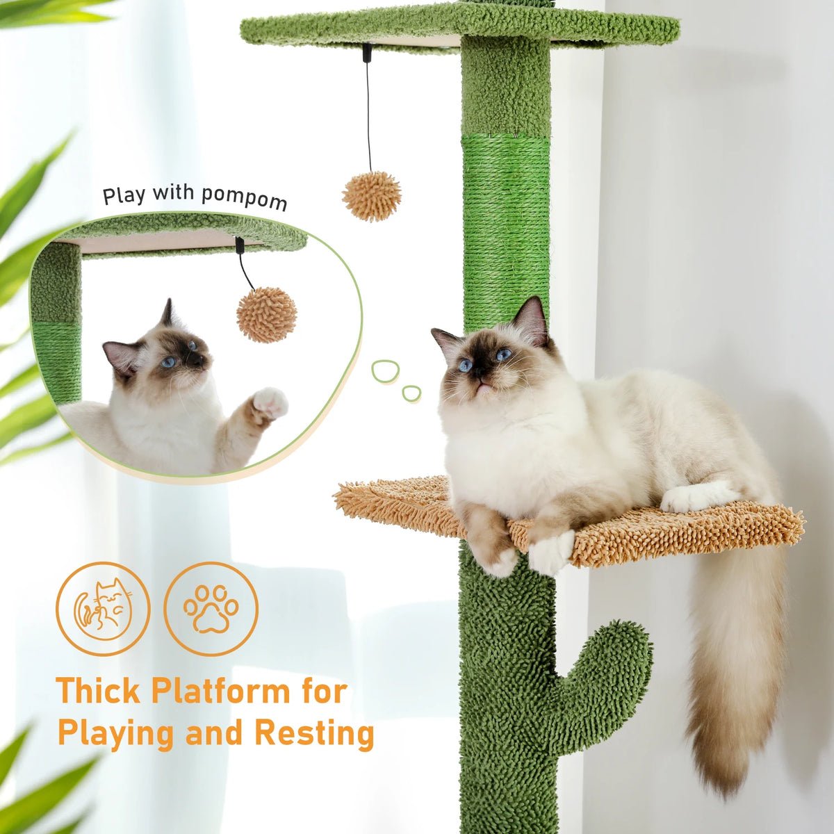 PAWZ Road Five Tier Floor To Ceiling Cat Tree Tower