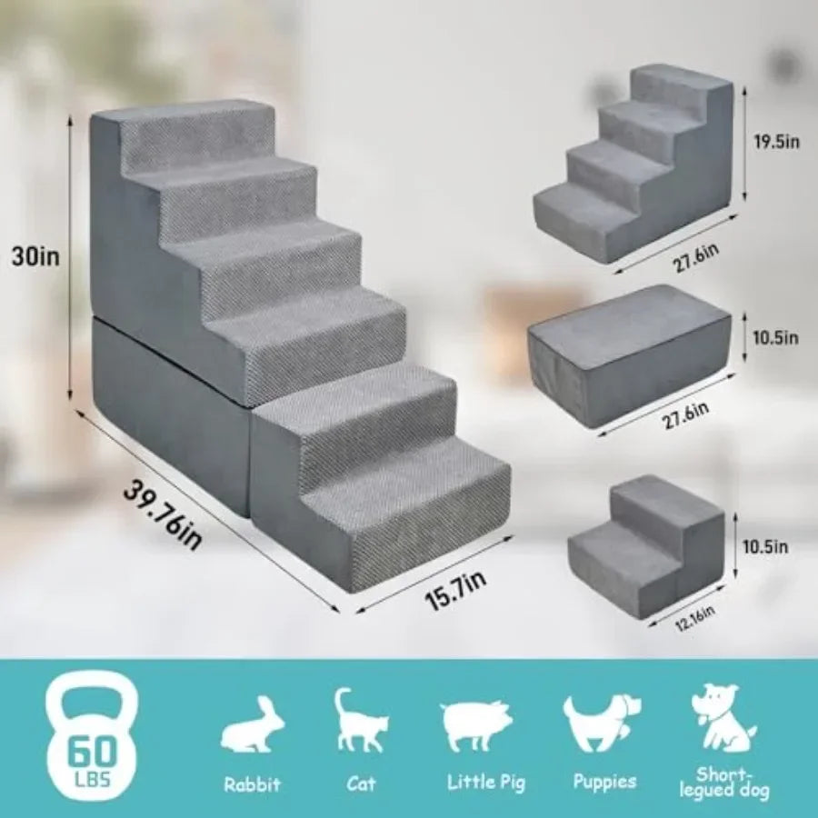 Heavy Duty Dog Stairs For Pets Accessing Elevated Beds Safely