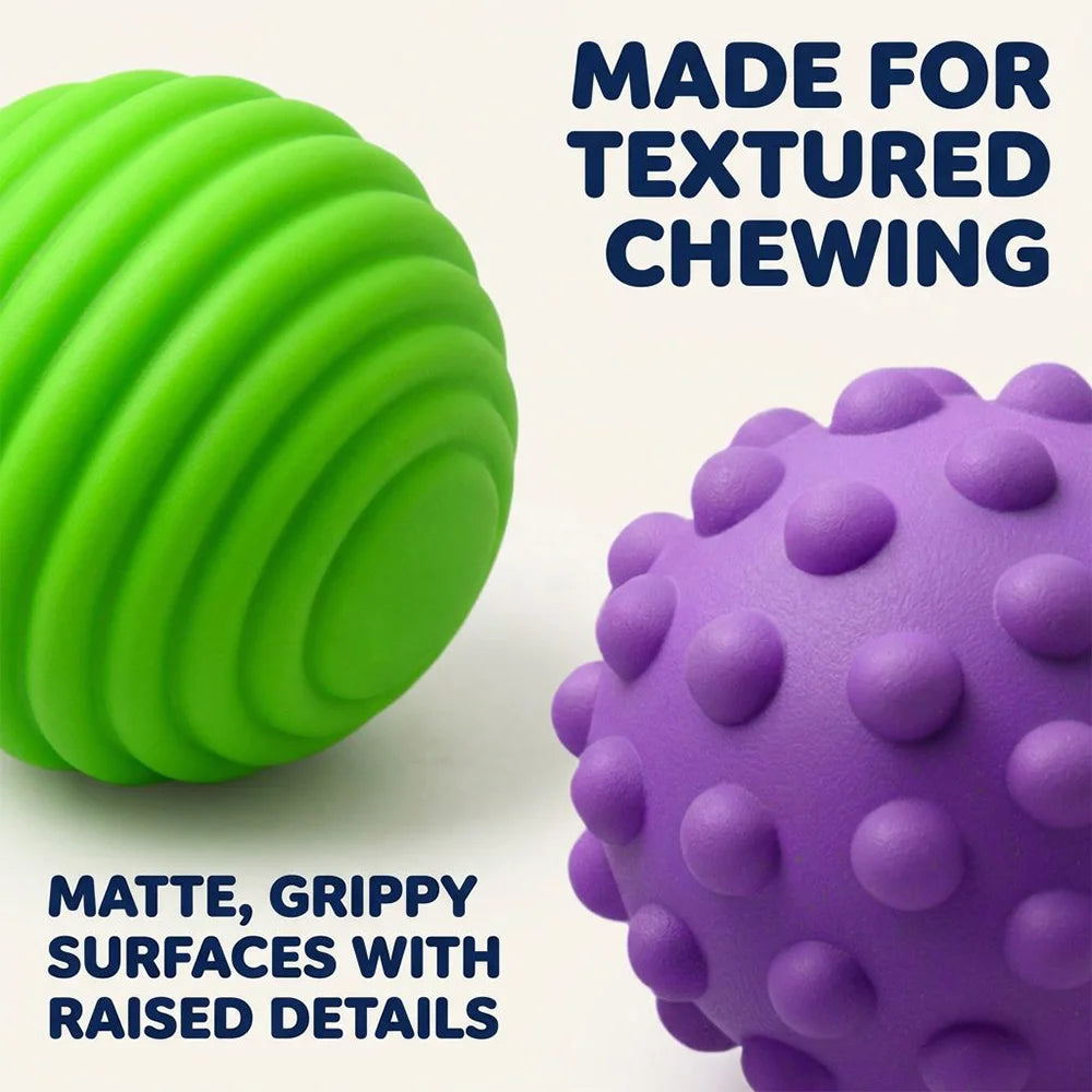 Premium Silicone Interactive Chew Toy Balls For Pets 4 Pack