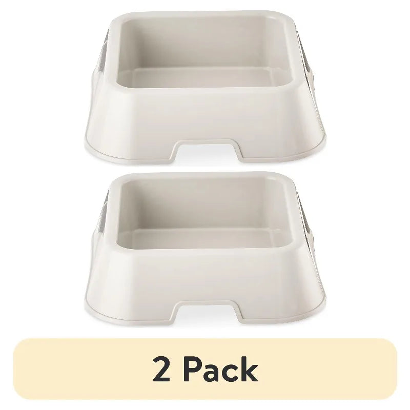 Sturdy Double Wall Plastic Pet Drinking And Feeding Bowl