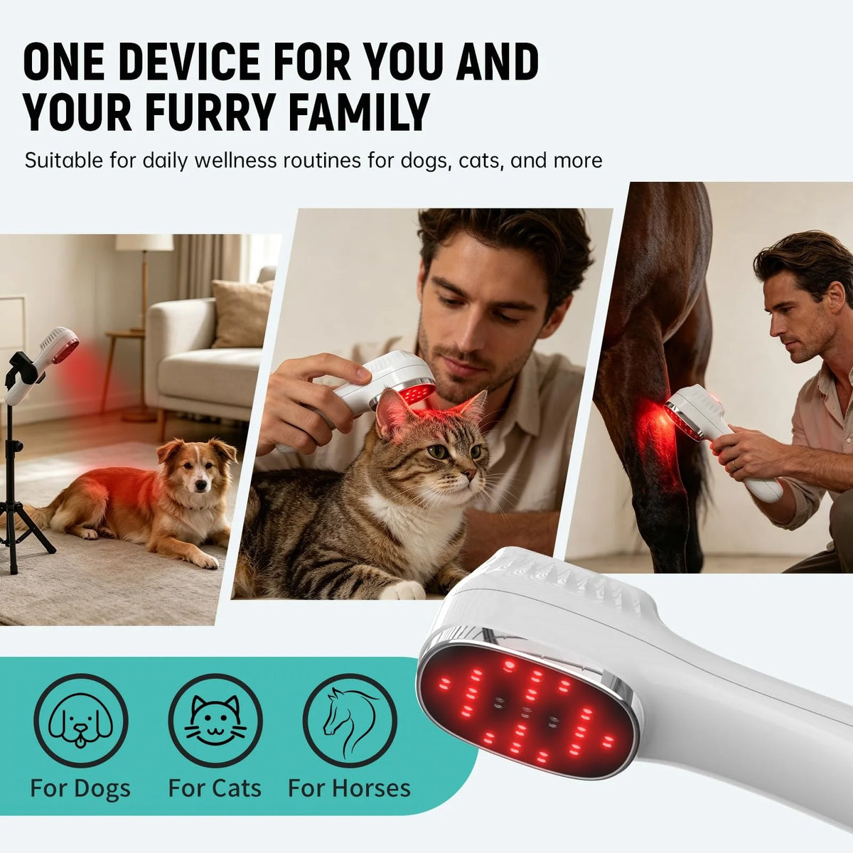 Handheld Pet Laser Therapy Device With Stand For Joint Pain Relief