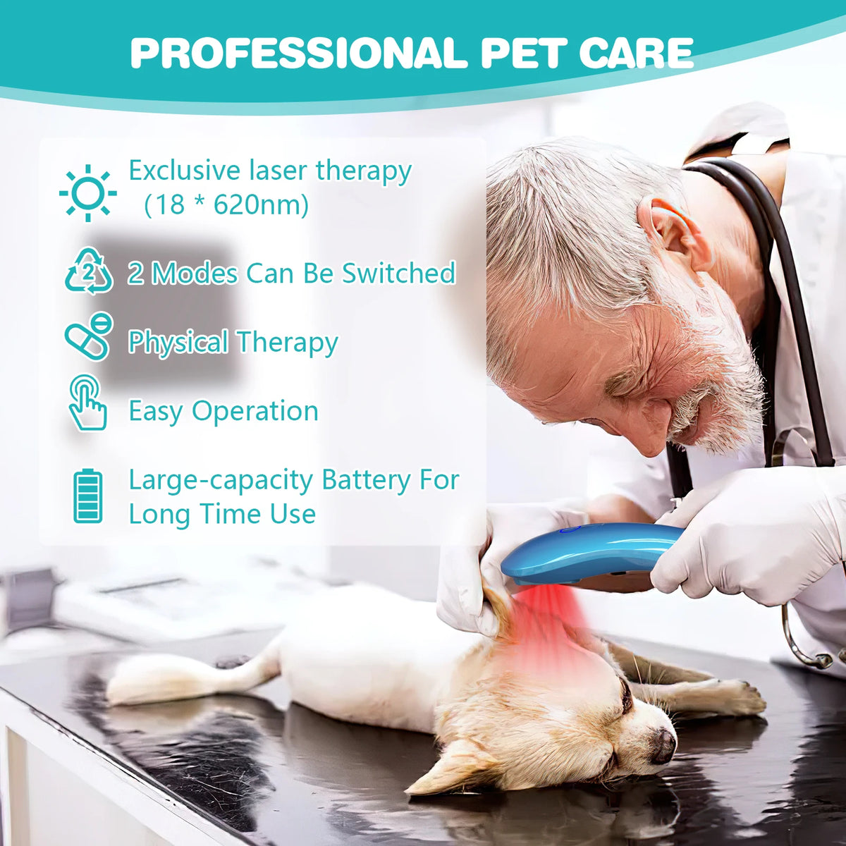 Portable Pet Cold Laser Therapy Device For Joint Pain Relief