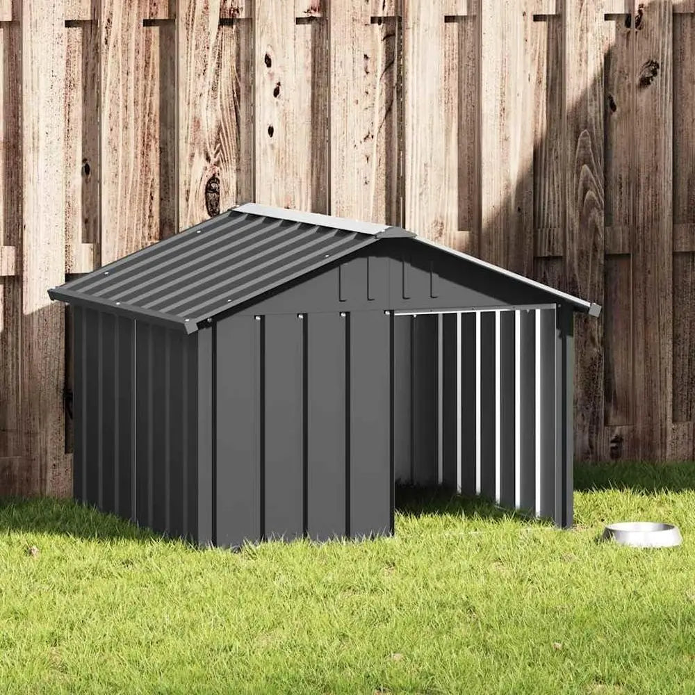 Durable Outdoor Dog Shelter With Weatherproof Galvanized Roof