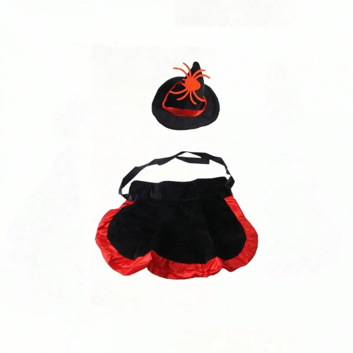 Pet Halloween Costume Set Featuring Spider Cape And Witch Hat