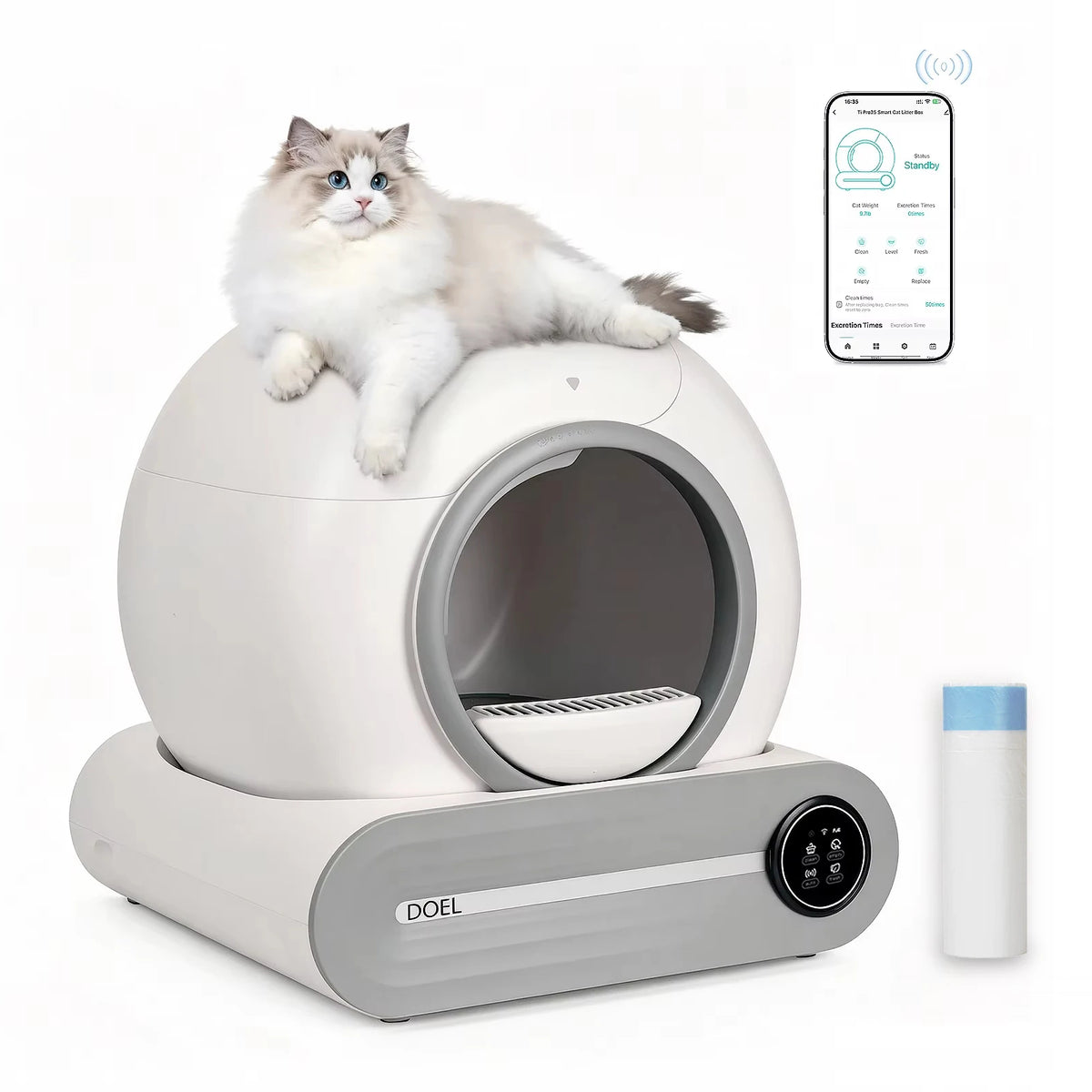 DOEL Smart Self Cleaning Litter Box Via App Control