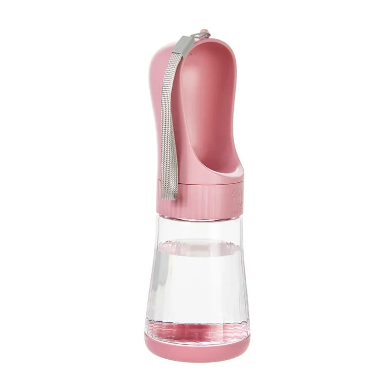 Glass Pet Water And Food Dispenser Bottle Portable For Dogs