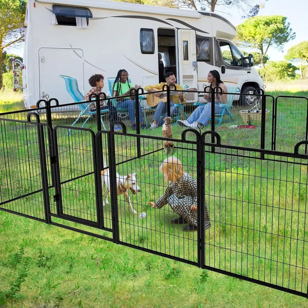 Heavy Duty Outdoor Metal Dog Playpen With Anti-Rust Coating