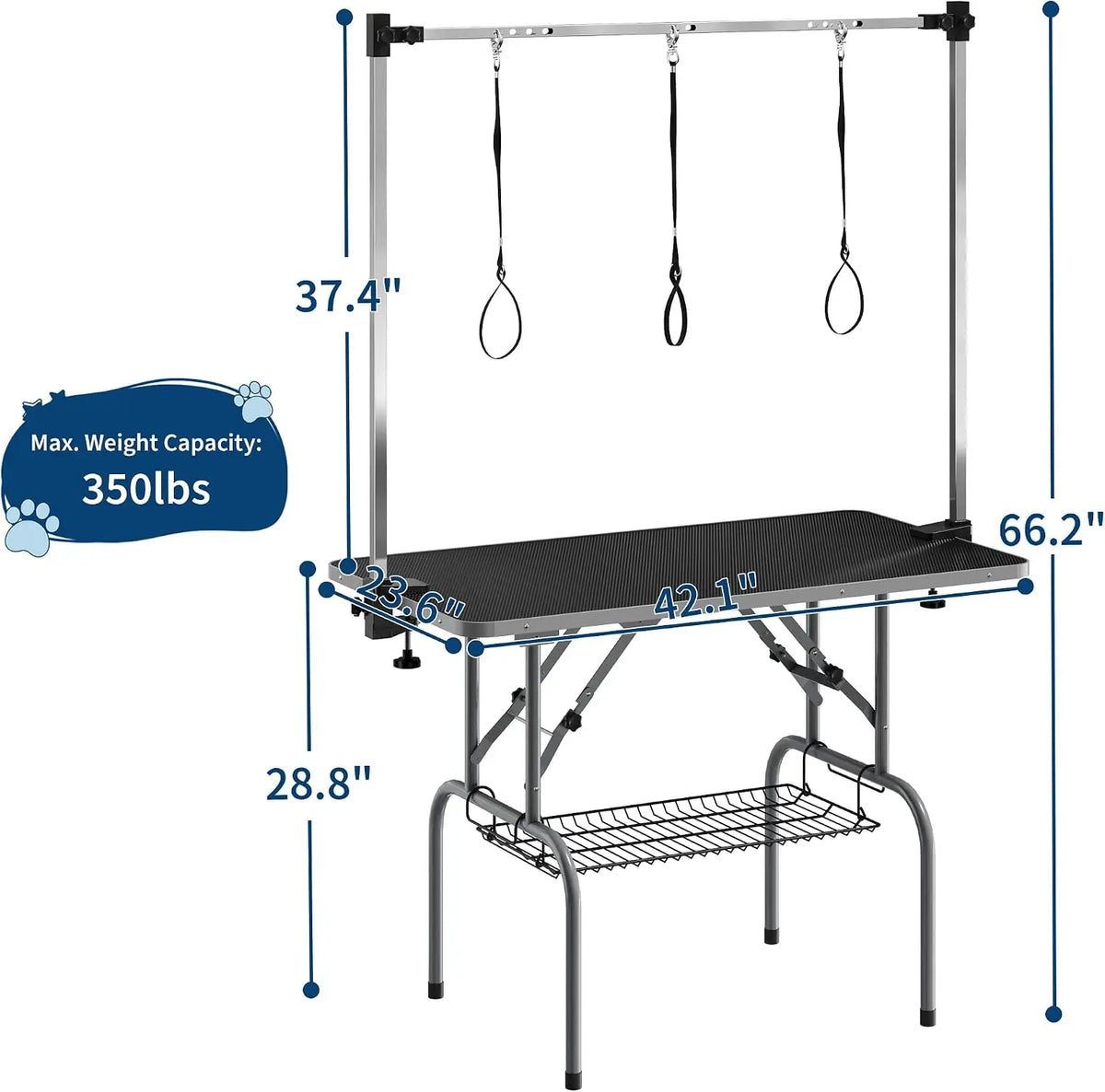 Heavy Duty Foldable Dog Grooming Table For Professional Use