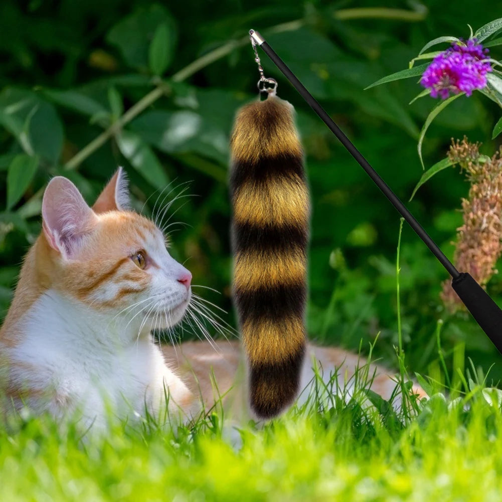 Shunmaii Telescopic Feather Cat Teaser Wand Interactive Toy for Play