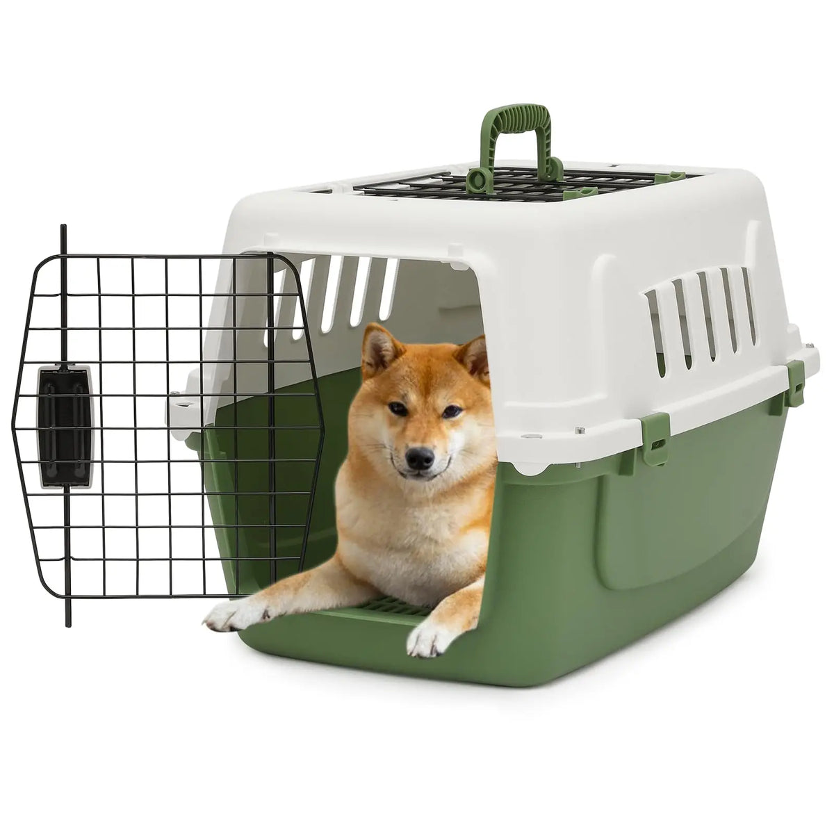 Athena Collection Hard-Sided Pet Travel Carrier With Two-Door Access