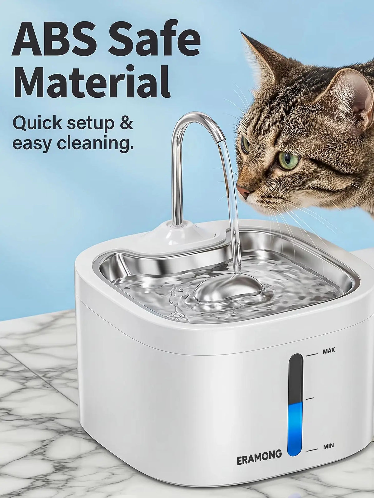 Automatic Stainless Steel Pet Water Dispenser With Tray