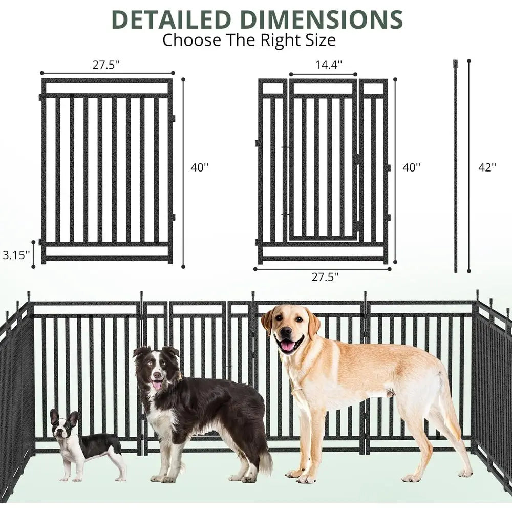 Portable Metal Dog Playpen for Indoor Outdoor and Camping Use