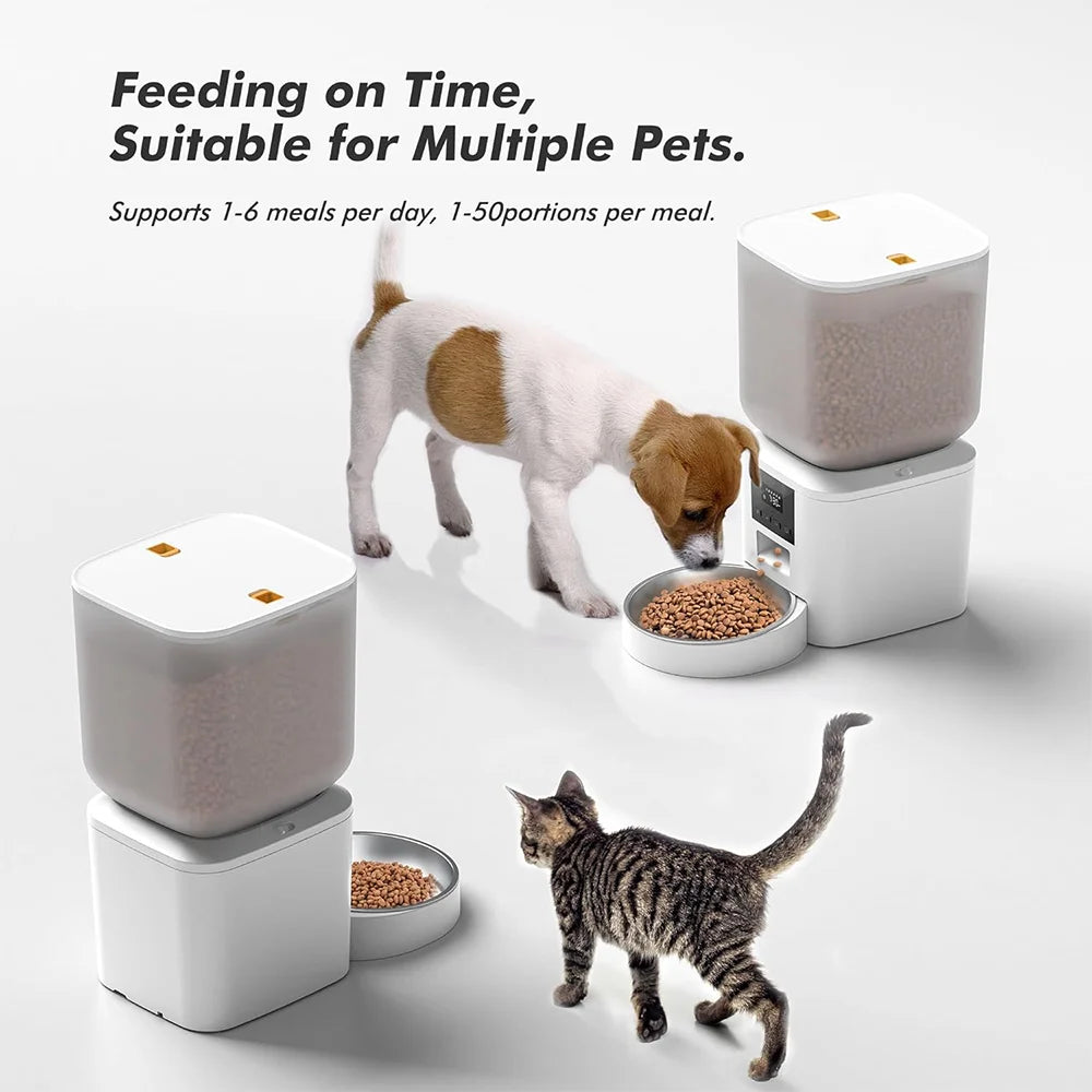 Nityers Automatic Pet Feeder With Voice Recording And Stainless Bowl