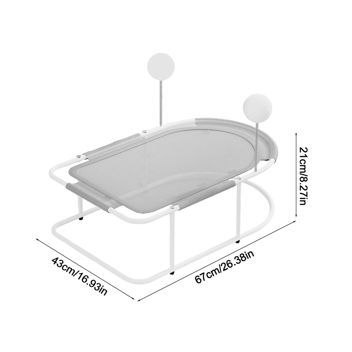 Elevated Cat Bed With Washable Breathable Mesh Metal Frame
