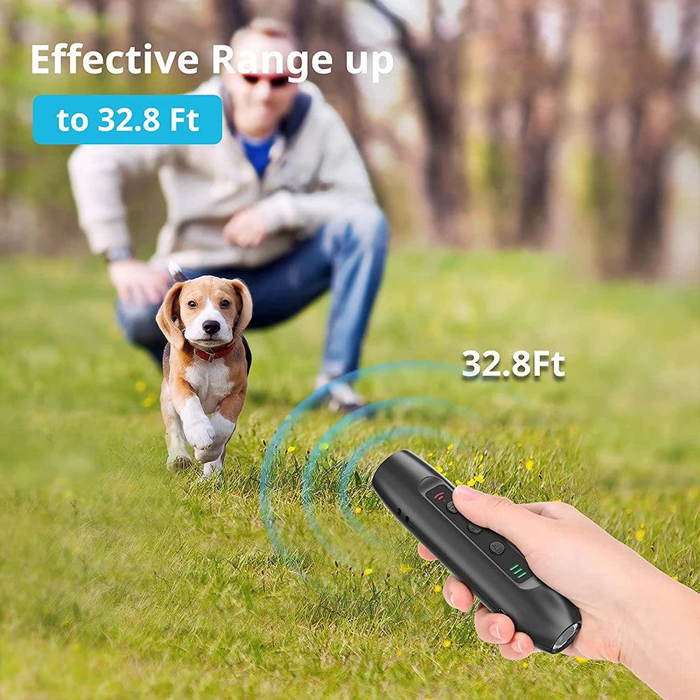 VAKIND Ultrasonic Dog Repellent With Rechargeable Battery And LED Light