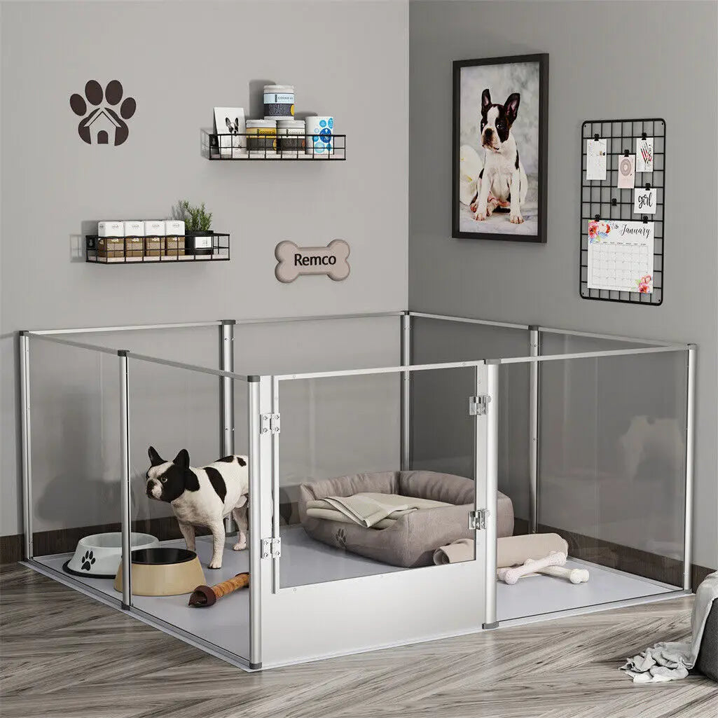 BINGOPAW Clear Acrylic Pet Playpen Waterproof Pad For Small Pets