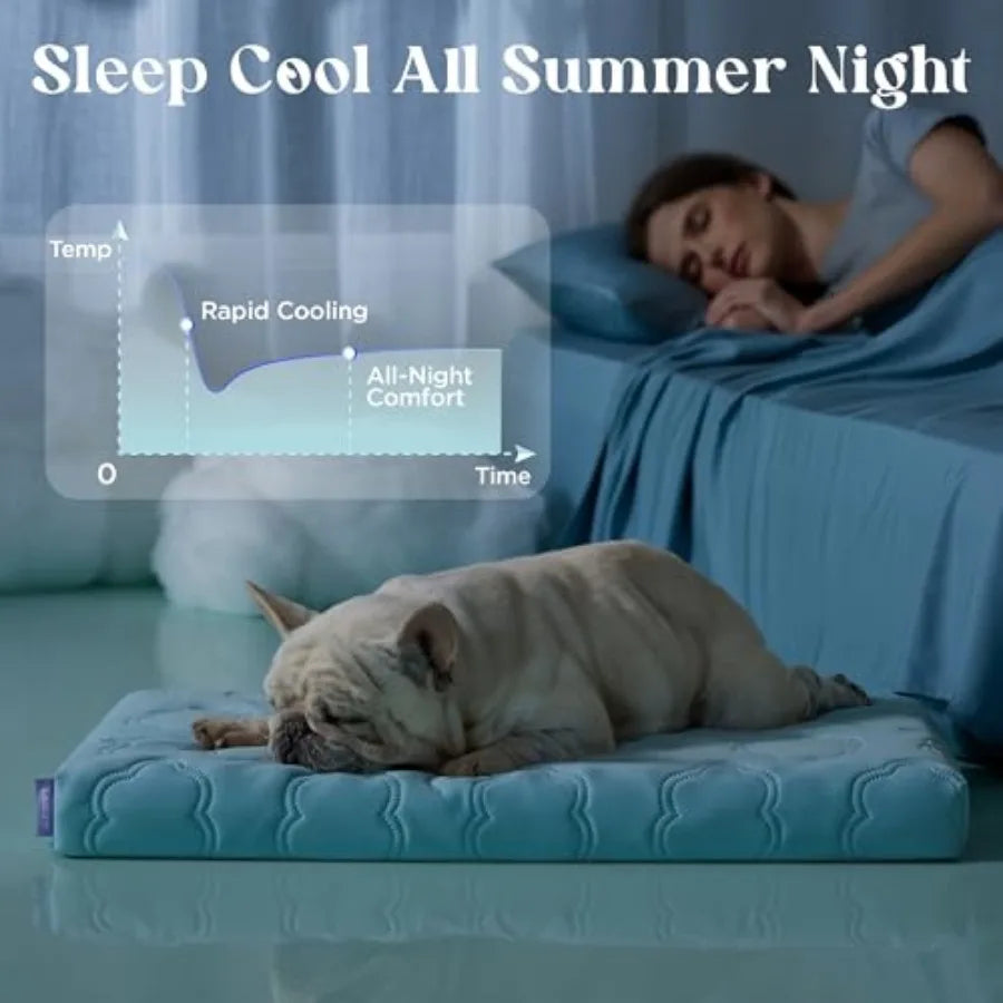 Breathable Orthopedic Cooling Dog Bed With Washable Cover