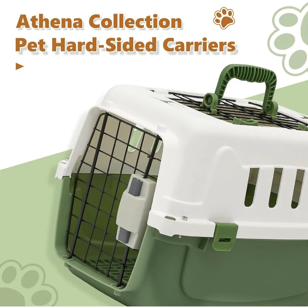 Athena Collection Hard-Sided Pet Travel Carrier With Two-Door Access