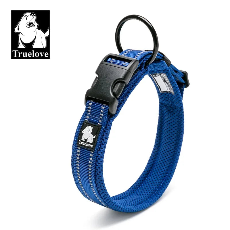 Truelove Reflective Padded Adjustable Nylon Dog Collar