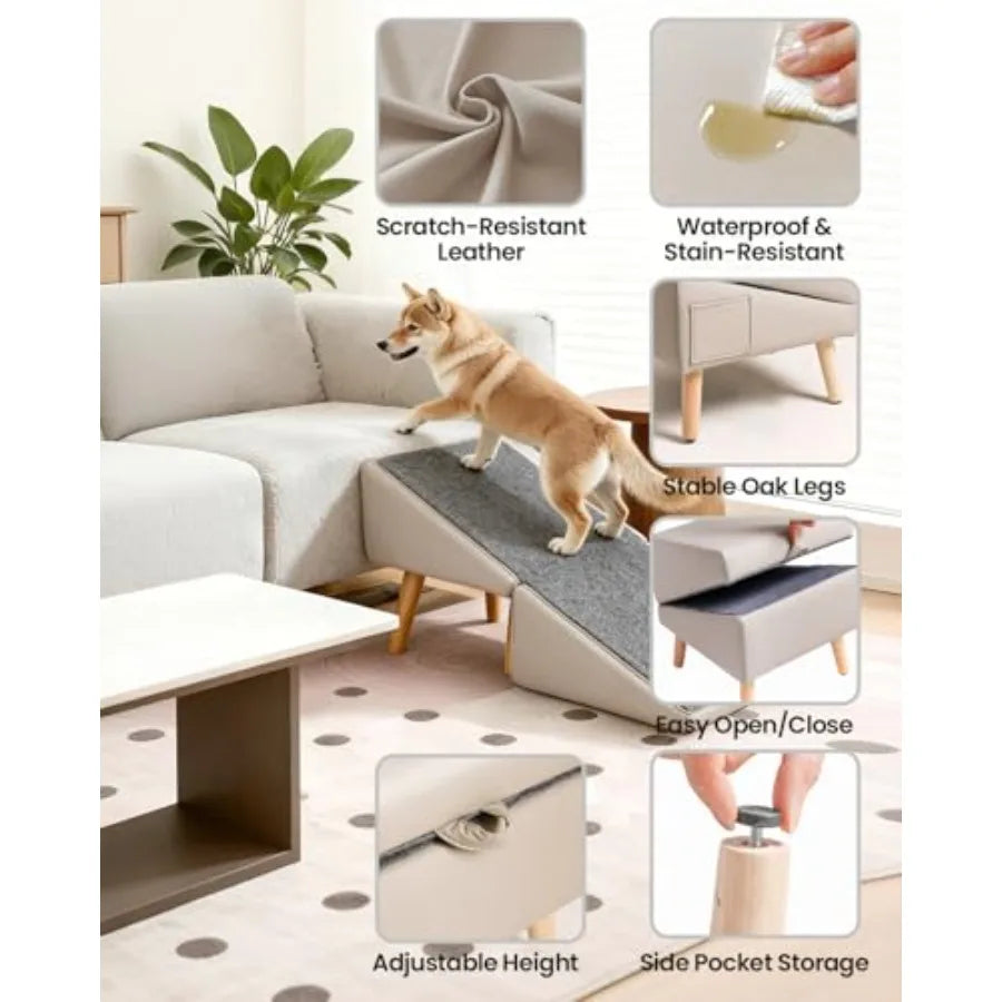 SHXI Foldable Pet Ramp For Beds And Couches With Gentle Slope