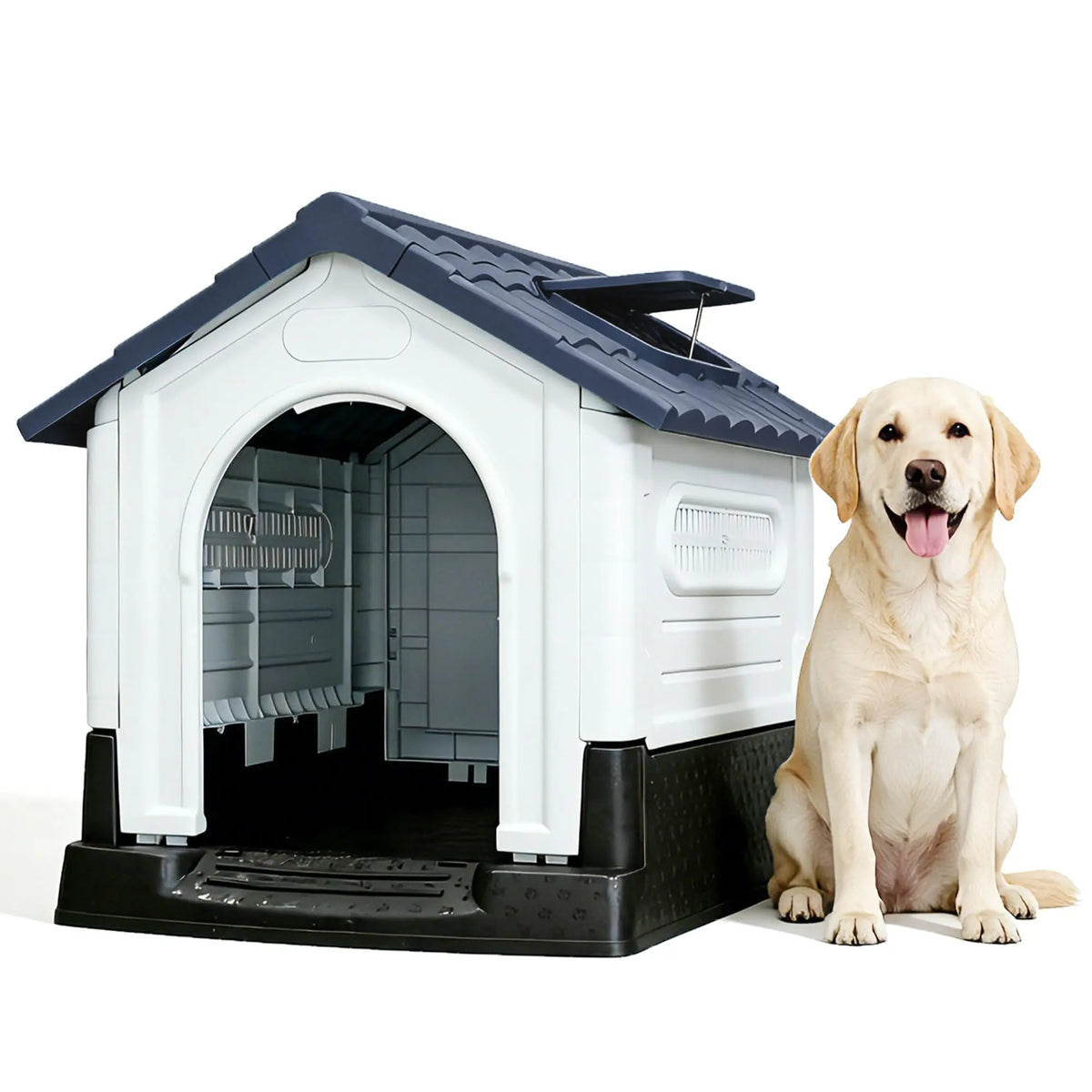 Twister Ck Two Door Elevated Waterproof Indoor Outdoor Dog House