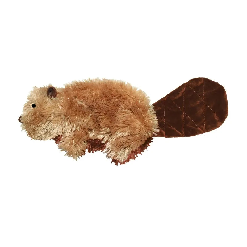 Plush Fleece Beaver Dog Toy Featuring Reliable Inner Squeaker