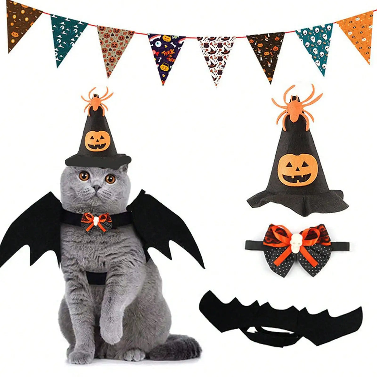 Premium Halloween Pet Costume And Accessory Set For Dogs