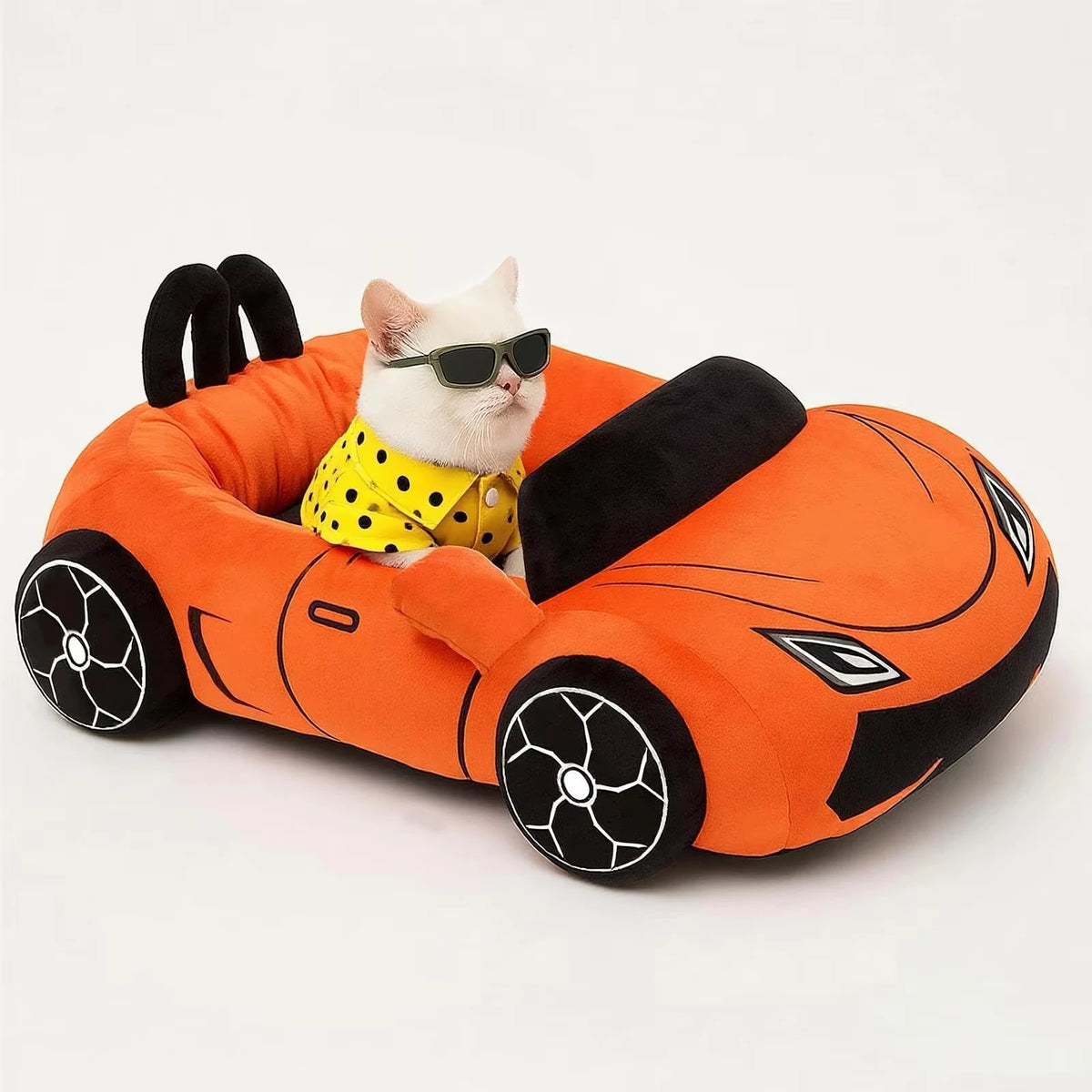 CWV Supercar Soft Fleece Pet Bed For Cats With Pillow
