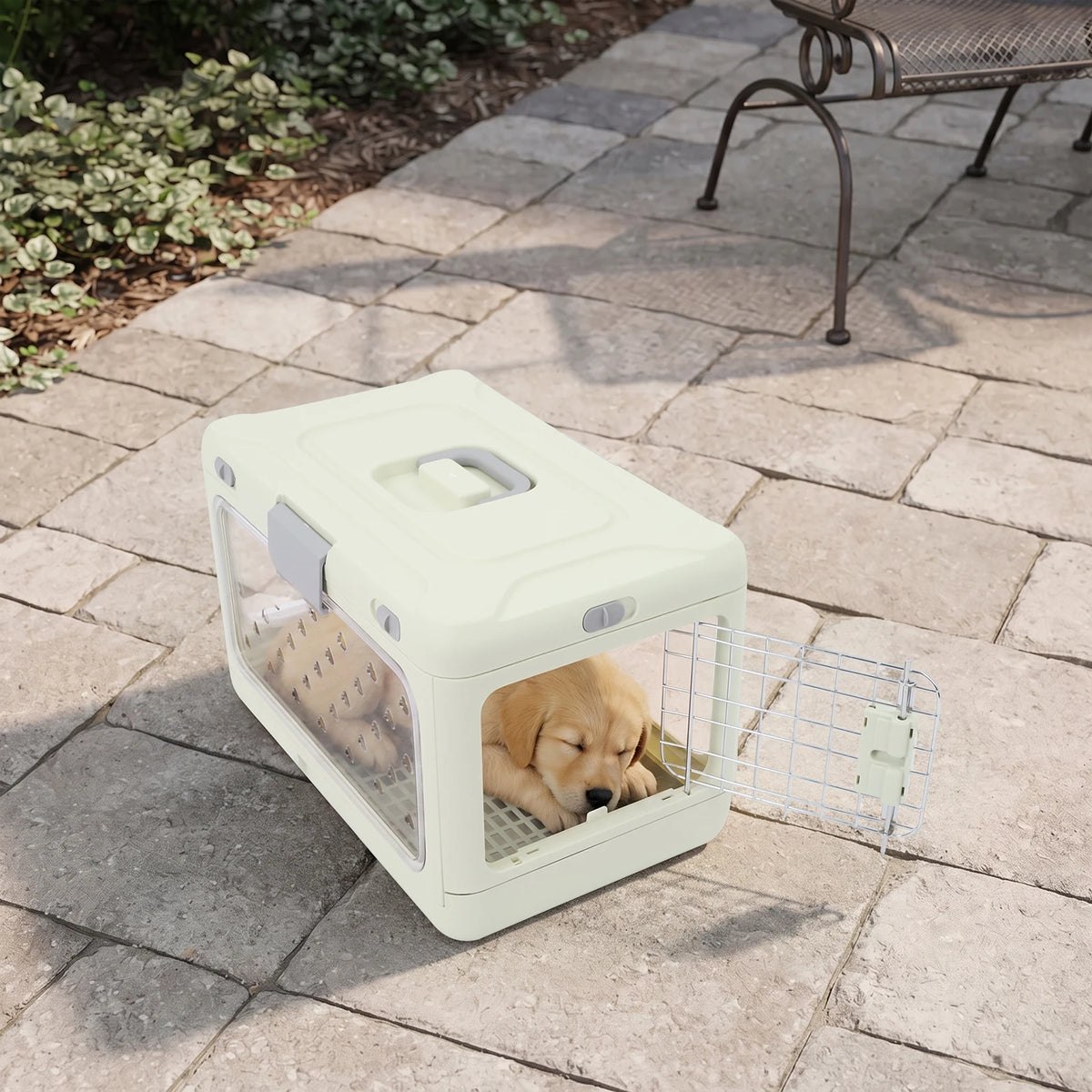 Foldable Portable Pet Carrier With Breathable Clear Window