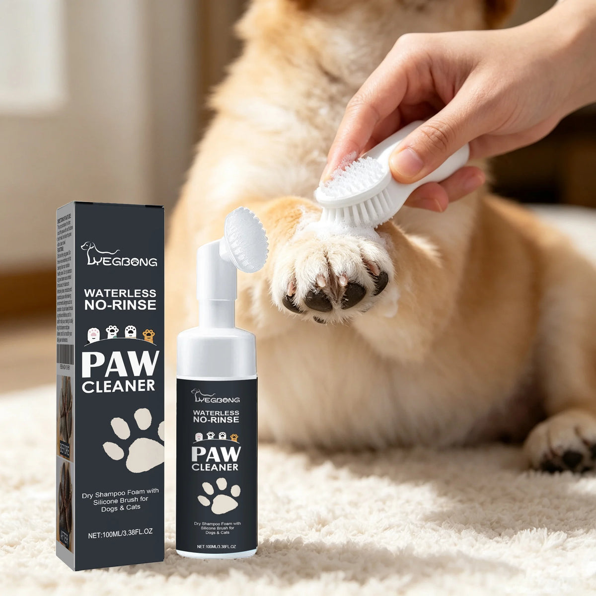 Yegbong Gentle Pet Paw Freshener Mousse For Dogs And Cats