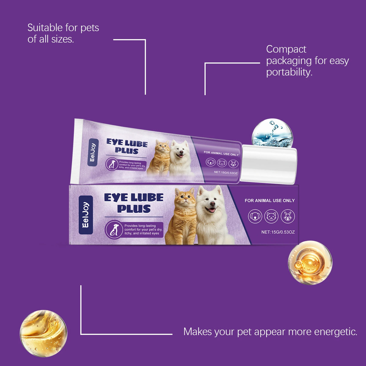 Daily Premium Pet Eye Tear Stain Cleaning Gel Solution