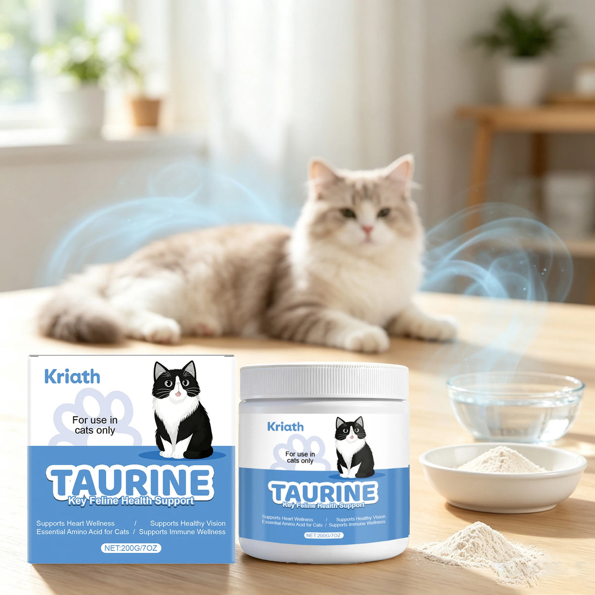 Natural Taurine Powder Supplement For Cats And Dogs Oral Health