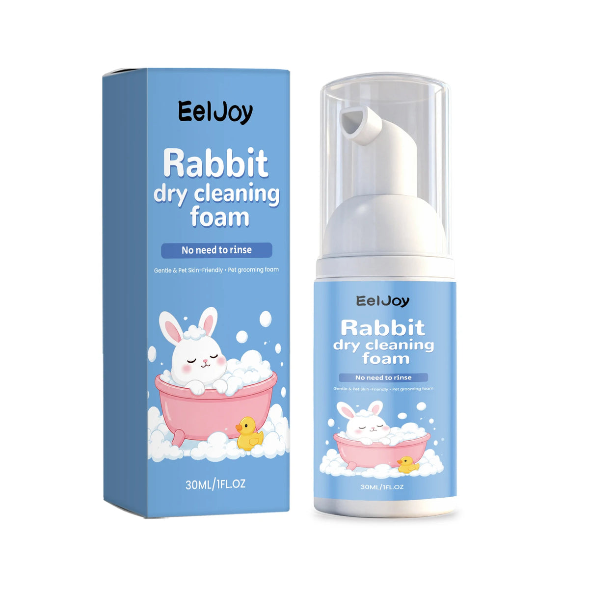 Gentle Rabbit Cleaning Mousse Bath Foamer Removes Odors Soothes Skin