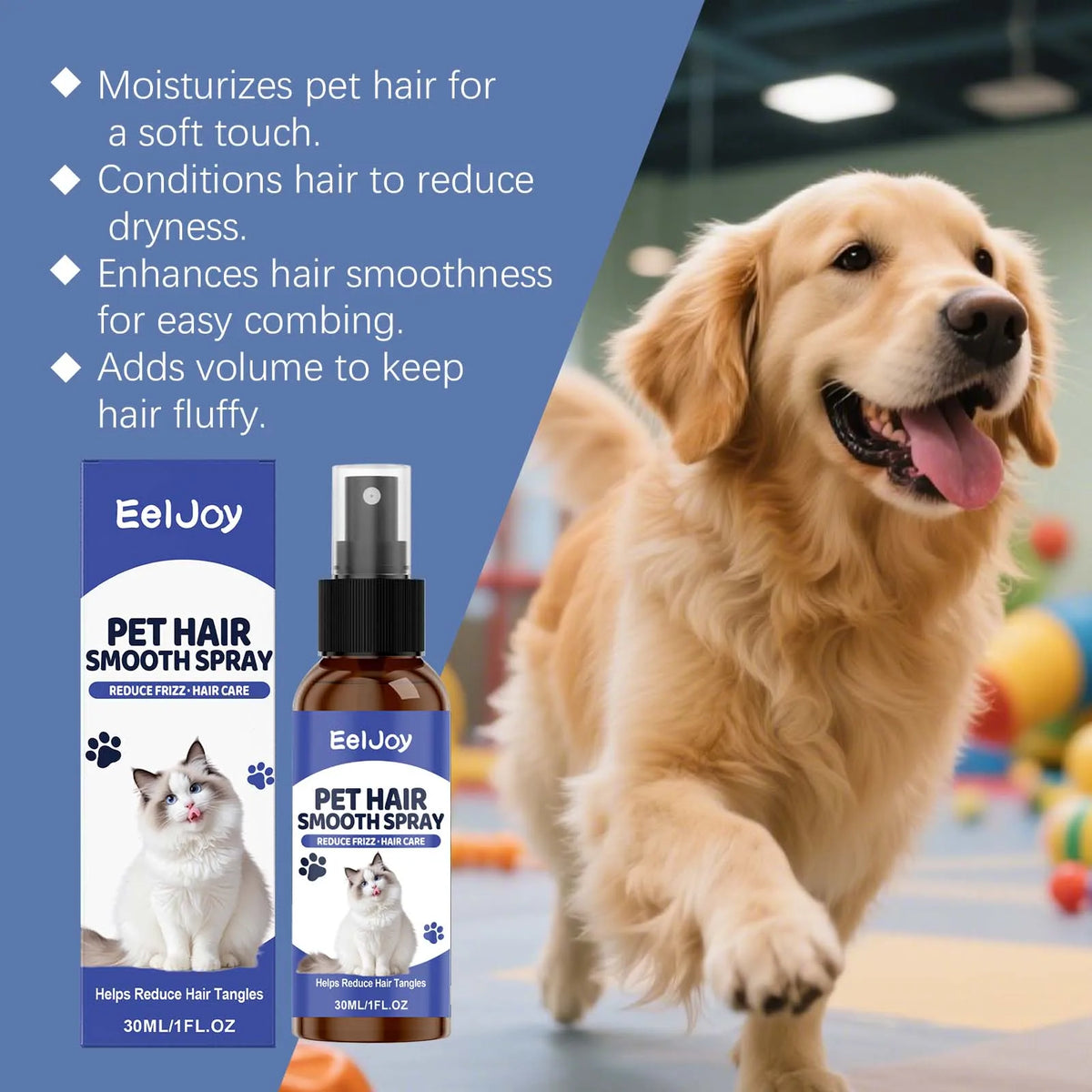 Professional Pet Hair Smoothing Spray For Healthy Dog And Cat Coats
