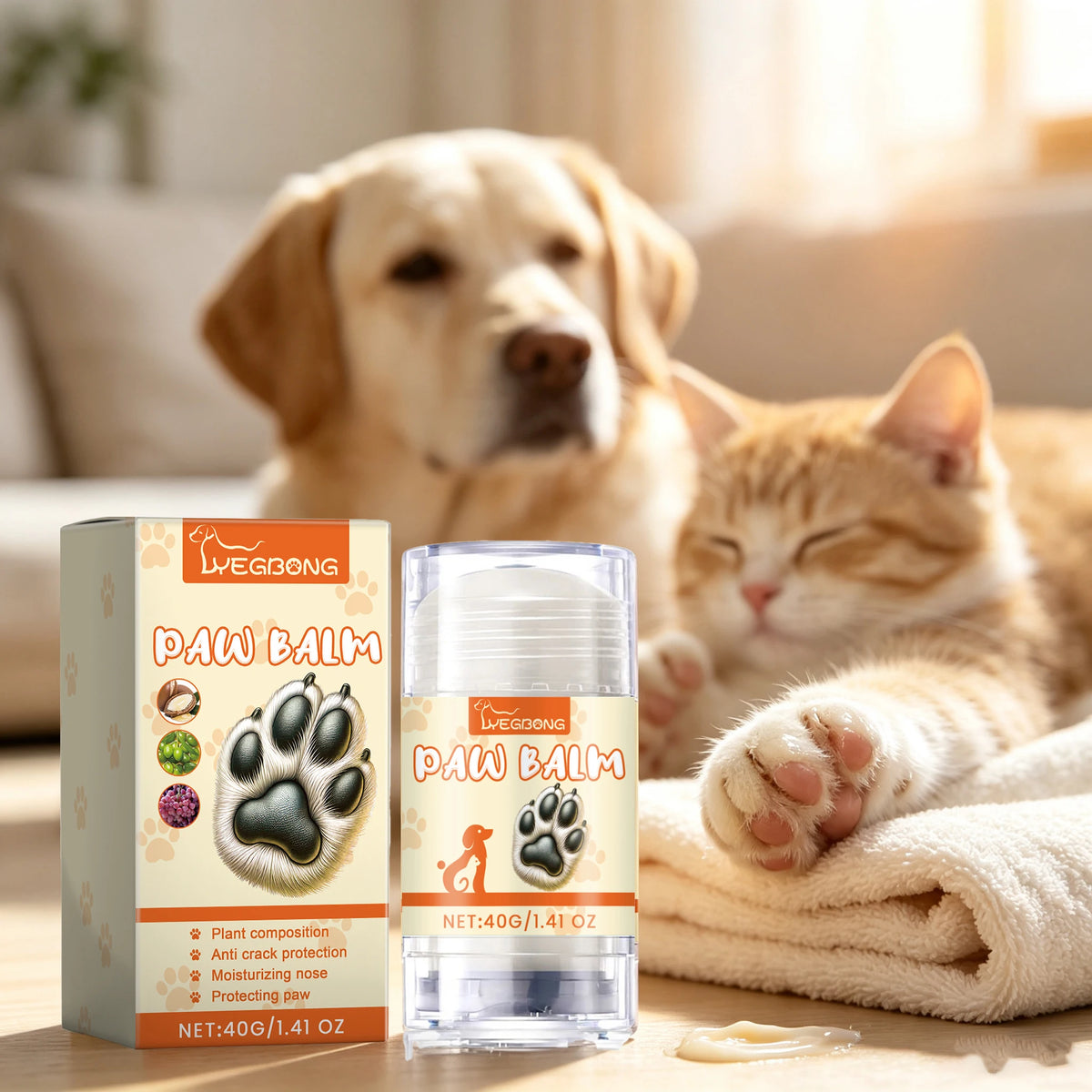 Yegbong Plant Formula Pet Paw Balm Stick Deep Moisturizing Care