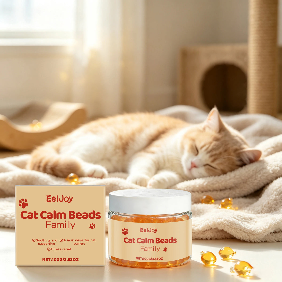 Cat Calming Beads Gentle Formula Stress And Anxiety Relief Supplement